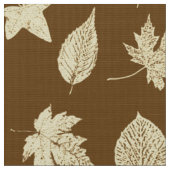 Autumn bladeren - beige en chocolade stof (Close Up)