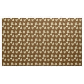 Autumn bladeren - beige en chocolade stof (Yard (91,4 cm))