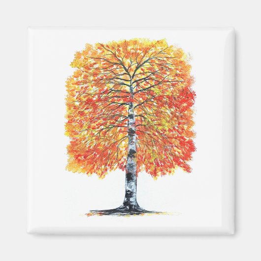 Autumn bladeren berk magneet (Voorkant)