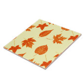 Autumn bladeren - bleek geel en oranje tegeltje (Zijkant)