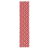 Autumn bladeren - diep rood en wit korte tafelloper (Voorkant)
