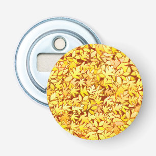Autumn-bladeren, gouden geel button flesopener