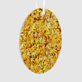Autumn-bladeren, gouden geel ornament (voorkant)
