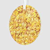 Autumn-bladeren, gouden geel ornament (voorkant)
