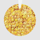 Autumn-bladeren, gouden geel ornament (voorkant)