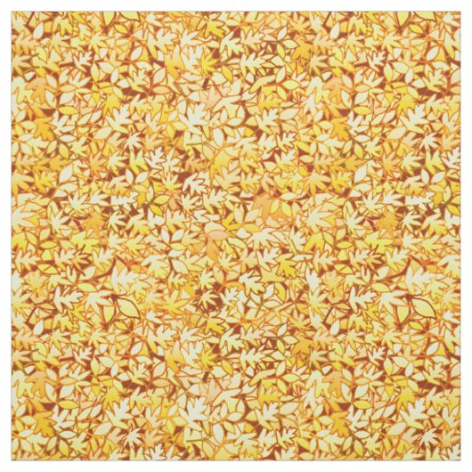 Autumn-bladeren, gouden geel stof (Swatch)