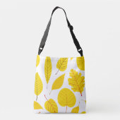 Autumn bladeren in geel crossbody tas (Achterkant)