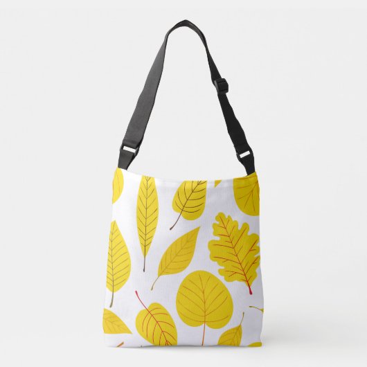Autumn bladeren in geel crossbody tas (Voorkant)