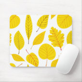 Autumn bladeren in geel muismat (Met muis)