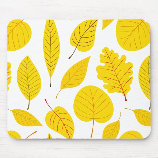 Autumn bladeren in geel muismat (Voorkant)