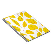Autumn bladeren in geel notitieboek (Rechterzijde)