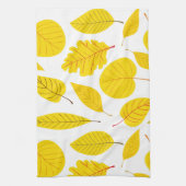 Autumn bladeren in geel theedoek (Verticaal)