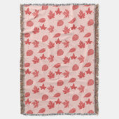 Autumn bladeren - koraal sinaasappel en roze deken (Voorkant Verticaal)