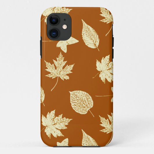 Autumn-bladeren - roestbruin en roomcrème Case-Mate iPhone case (Achterkant)