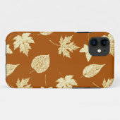 Autumn-bladeren - roestbruin en roomcrème Case-Mate iPhone case (Achterkant (horizontaal))