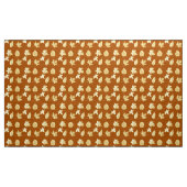 Autumn-bladeren - roestbruin en roomcrème stof (Yard (91,4 cm))
