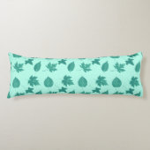 Autumn bladeren - turquoise en aqua lichaamskussen (Voorkant)