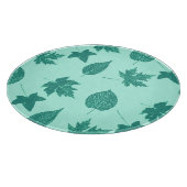 Autumn bladeren - turquoise en aqua snijplank (Hoek)