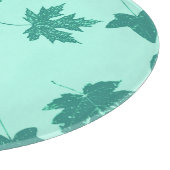 Autumn bladeren - turquoise en aqua snijplank (Hoek)