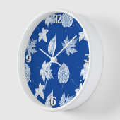 Autumn-bladeren - wit en kobalblauw (Hoek)
