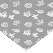 Autumn bladeren - zilvergrijs en wit korte tafelloper (Hoek)