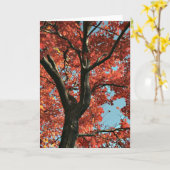 AUTUMN    (blanco kaart) Kaart (Gele Bloem)