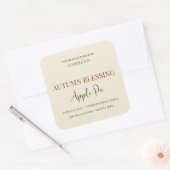 Autumn Blessing Apple Pie | Fall Candle Label  (Envelop)