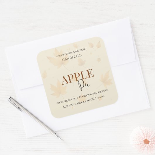 Autumn Blessing Apple Pie | Fall Candle Label  (Envelop)