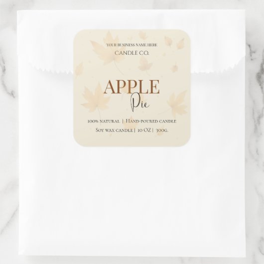 Autumn Blessing Apple Pie | Fall Candle Label (Tas)