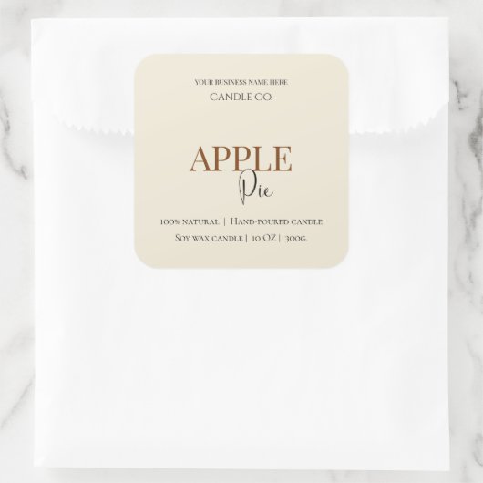 Autumn Blessing Apple Pie | Fall Candle Label  (Tas)