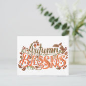 AUTUMN BLESSINGS BRIEFKAART (Staand voorkant)