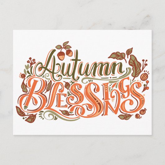 AUTUMN BLESSINGS BRIEFKAART (Voorkant)