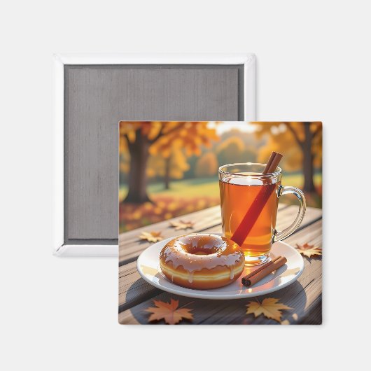 Autumn Blessings | Cider and Donut Magneet (Voorkant / Achterkant)