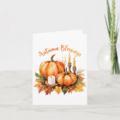 Autumn Blessings – Cozy Thanksgiving Bedankkaart (Voorkant)
