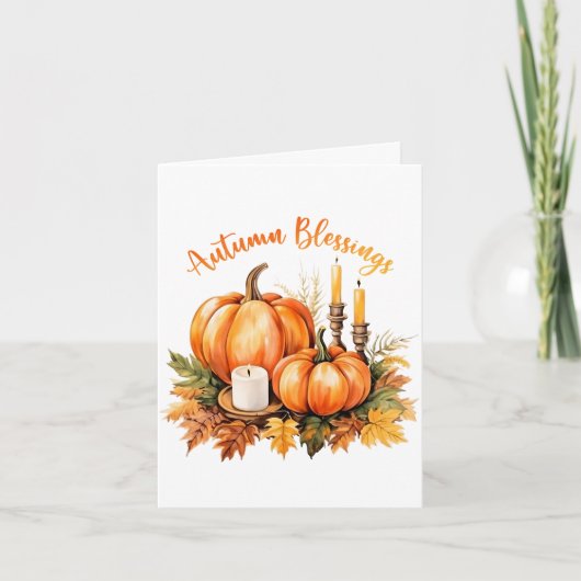 Autumn Blessings – Cozy Thanksgiving Bedankkaart (Voorkant)