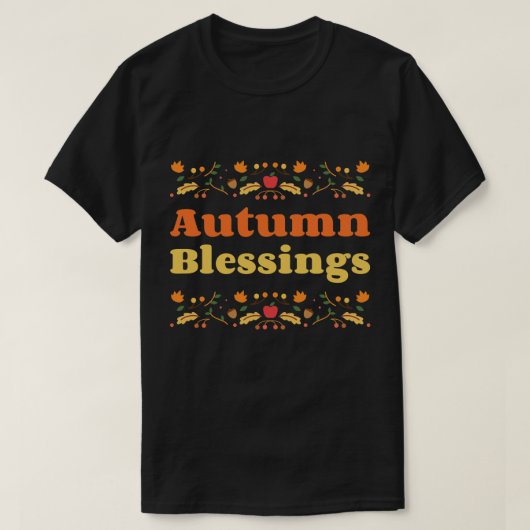 Autumn Blessings- Fall Leaves Decoration T-Shirt (Design voorkant)