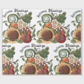 Autumn Blessings Herfst Harvest Cadeaupapier (Vlak)