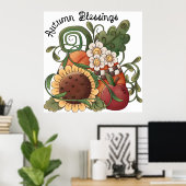 Autumn Blessings Herfst Harvest Poster (Thuiskantoor)