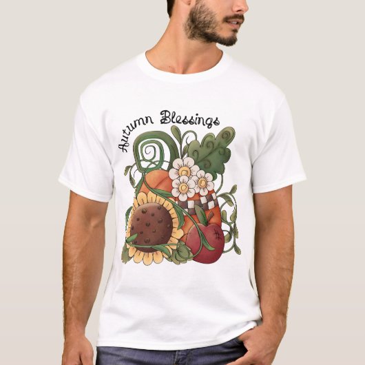 Autumn Blessings Herfst Harvest T-shirt (Voorkant)