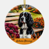 Autumn Blessings Thanksgiving Keramisch Ornament (Voorkant)