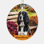 Autumn Blessings Thanksgiving  Keramisch Ornament (Links)