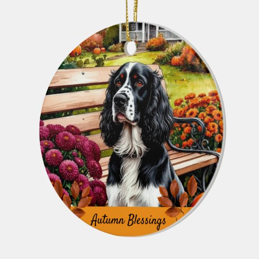 Autumn Blessings Thanksgiving Keramisch Ornament (Links)