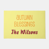 Autumn Blessings Yellow en Burgundy Deurmat (Voorkant)