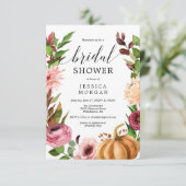 Autumn Bliss Bridal Shower Invitation Kaart (Staand voorkant)