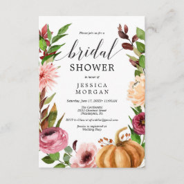 Autumn Bliss Bridal Shower Invitation Kaart
