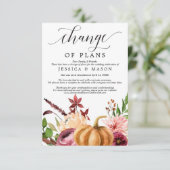 Autumn Bliss bruiloft uitgesteld Kaart (Staand voorkant)