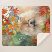AUTUMN BLISS chow - Designer sherpa blanket 3 form Deken (Voorkant (horizontaal))