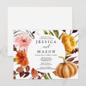 Autumn Bliss Couples Douche Uitnodiging (Voorkant / Achterkant)