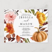 Autumn Bliss Couples Douche Uitnodiging (Voorkant)