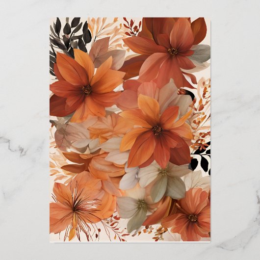 Autumn Bliss Folie Uitnodiging (Achterkant)